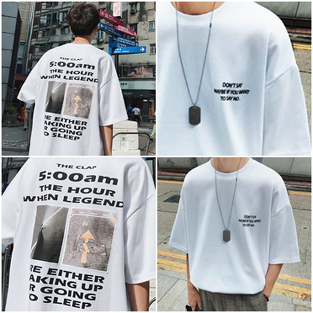 バックプリント ｔシャツ メンズ レディース オーバーサイズ 白 ストリート系 ビッグシルエット 韓国 ホワイト ｌ Apa