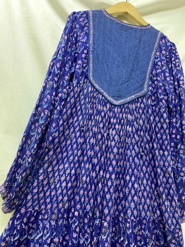 70 S Vintage インド綿ワンピース Kaya 70 S Vintage インド綿ワンピース Kaya