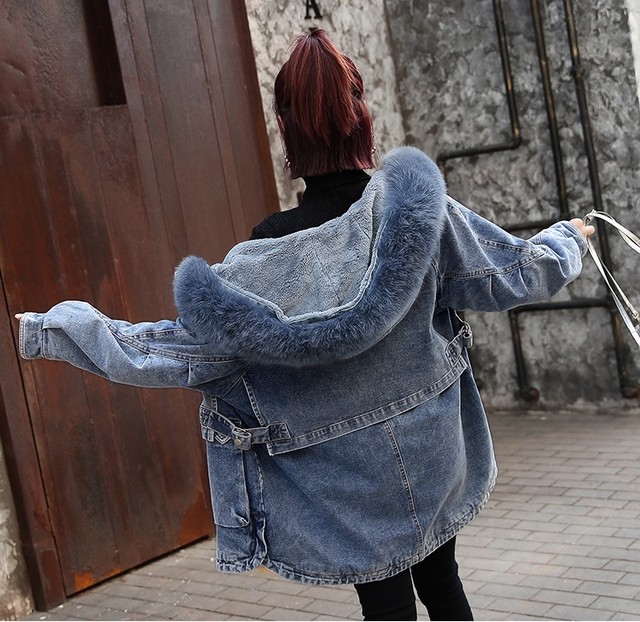 送料無料 6色 裏ボア トレンチコート風 デニム ミドル丈デニムジャケット ガウンコート ガウン風 ショール ローブ ファー付き ファーコート フェイクファーコート ボリューム ファー ボア ウエストリボン りぼん ウエストマーク ウエストベルト ハイウエスト ロングコート