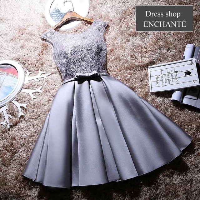 ミディアムドレス Enchante アンシャンテ 結婚式二次会お呼ばれパーティドレス通販