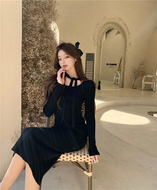 チョーカーロングニットワンピースst1244 Stella Tokyo