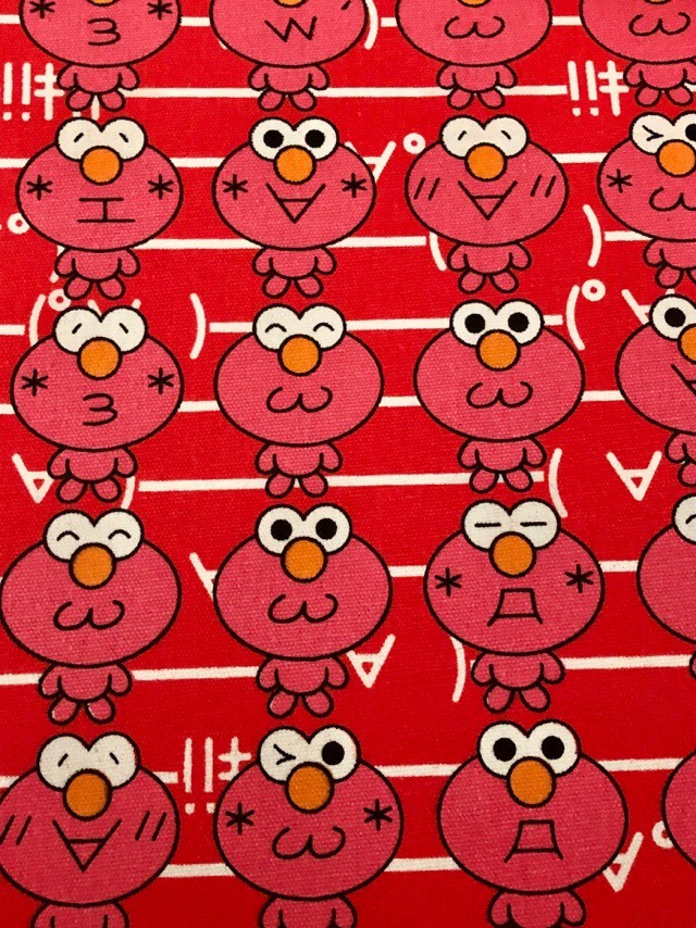 セサミストリート エルモ キャンバス生地 帆布 入園入学 ハンドメイド 豆千代商店