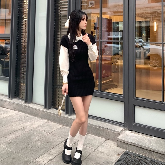 ミニワンピース タイト ショート スリムワンピ ガーリー California Express