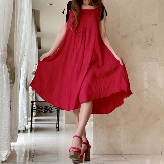 肩リボンサンドレス サイズ展開あり 恋のトリコ