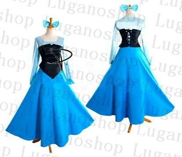 ディズニー Ariel アリエル 風 コスプレ衣装 ウィッグセット コスプレ衣装 Cosplay コスチューム ハロウィン イベント ルガーノショップ