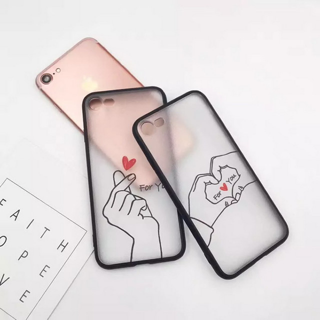 ハート For You イラスト Iphone シェルカバー クリア ケース ハンドサイン Iphone 6 6s 6plus 6splus 7 7plus 8 8plus Nw369 Loverytrading