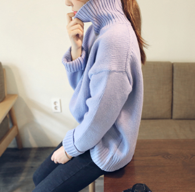 オーバーニット ゆるニット くすみピンク ベイクドカラー くすみカラー カラーニット タートル タートルニット タートルネック レディース タートルネック ニット タートルセーター ハイネック ニット ハイネック セーター カジュアル ガーリー 韓国 オルチャン 韓国