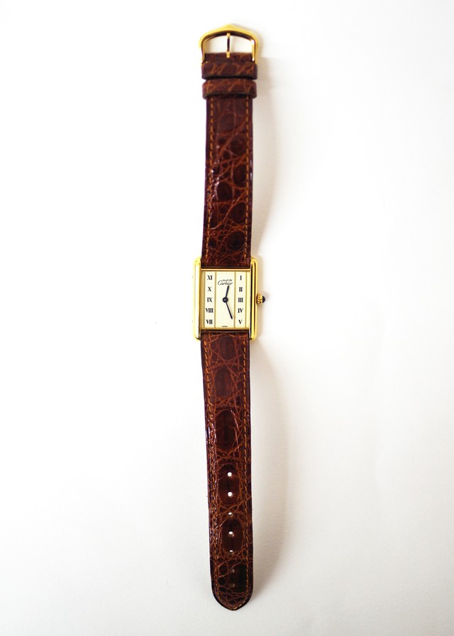 Cartier カルティエ マストタンク ヴェルメイユ クオーツ 革ベルト 腕時計 レディース Rean