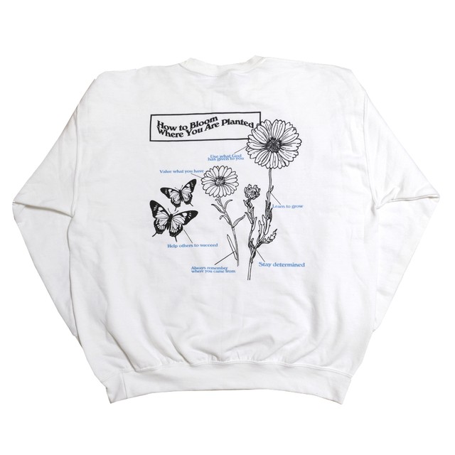 【Cat & Parfum】How to Bloom Where You Are Planted Crew-Neck Sweat