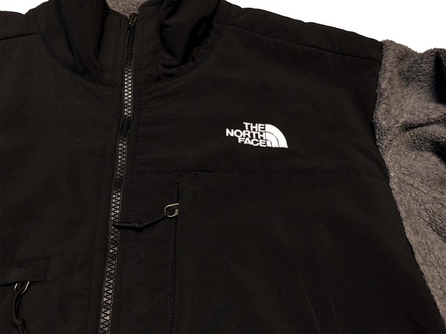 00s The North Face ノースフェイス デナリジャケット グレー 黒 ｍ インディアンスのワッペン付き Back In The Dayz