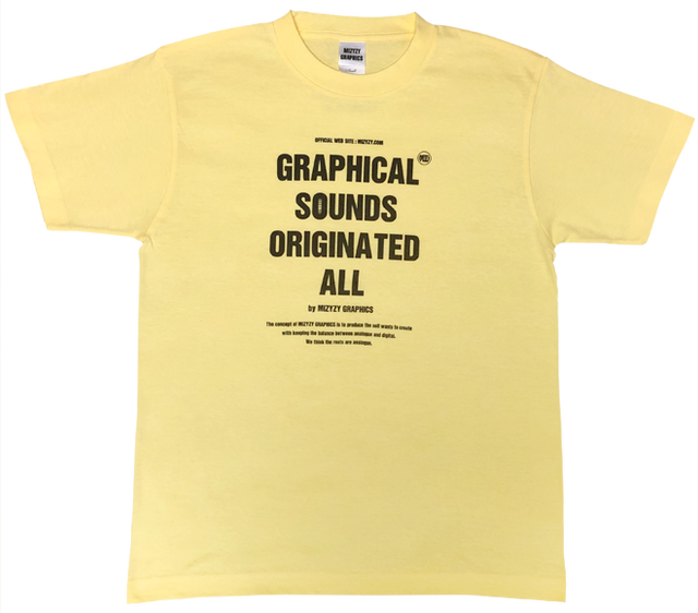オリジナルtシャツ Type 05 A ライトイエロー Mizyzy Graphics オンラインショップ