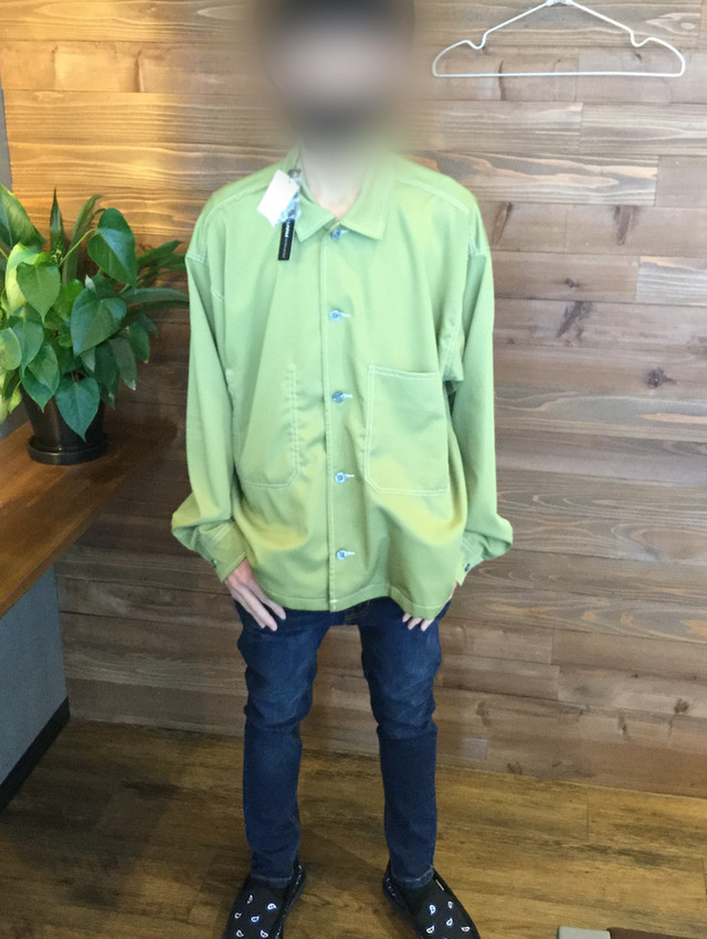 新品halhamシャツグリーン グリーンシャツ 春シャツ トレンドシャツ メンズシャツ シャツ Boon Company 人気 トレンドファッション メンズファッション