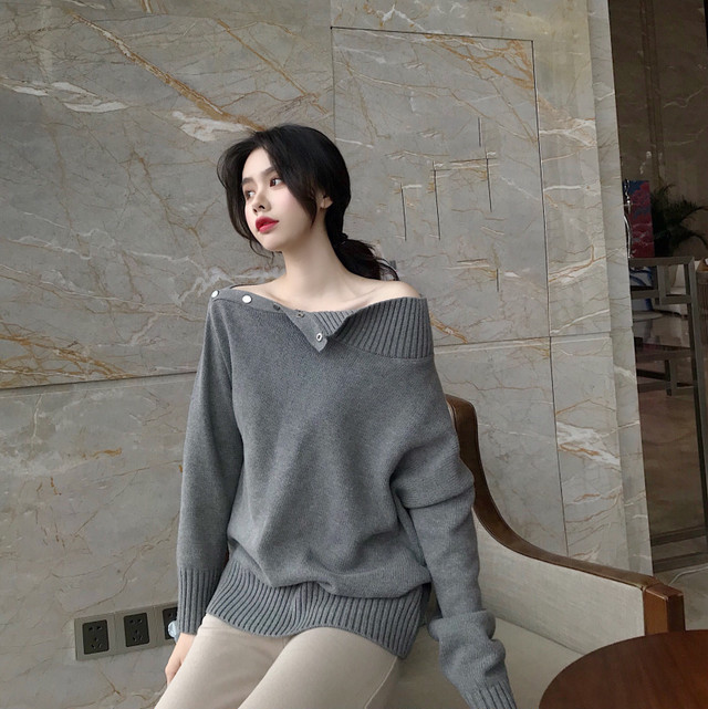 タートルネックニット オフショルダーニット ゆるシルエット ゆったり 体型カバー 2way 秋服冬服春服 トレンド ママkivm9914 Ty Myfa Pm マイフェイプレママ