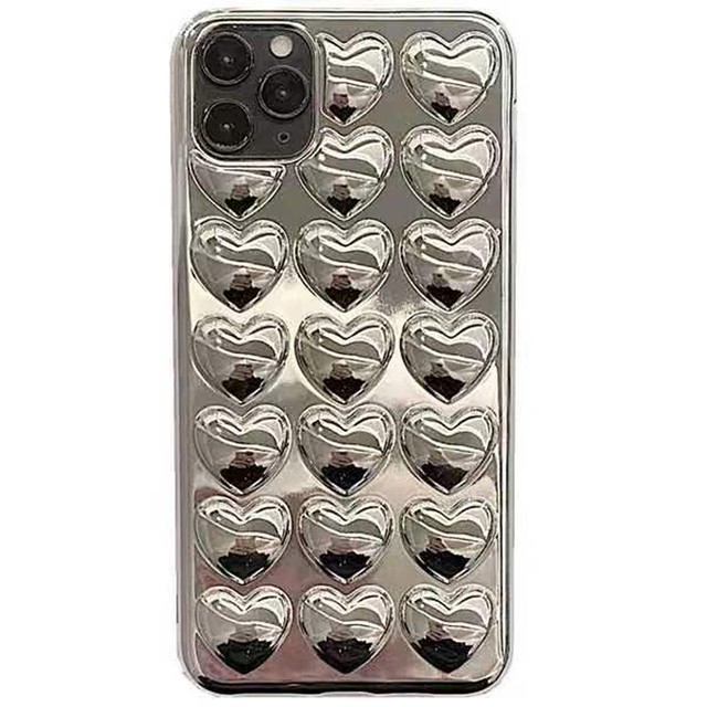 予約 ハート3dシルバー ローズゴールド Iphoneケース M0505 15 Chubbym 予約 ハート3dシルバー ローズゴールド Iphoneケース M0505 15 Chubbym