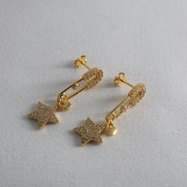 シルバー925 アンピンスターピアス Naturich