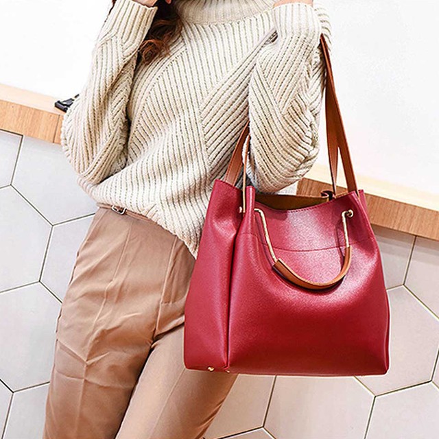 トートバッグ 大きめ 2way ショルダーバッグ レディース 通勤 通学 黒 おしゃれ 大人 ショルダー 肩掛け かばん シンプル デザイン バッグ Infini Arc En Ciel