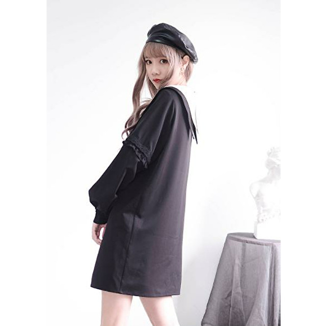 残りわずか 在庫限り超価格 ゴスロリ ワンピ 2way 長袖 半袖 黒ゴス Jk制服 ロリータ 病み可愛い ストリート系 ゴシック 原宿系 10代 代 在庫限り Teammedellin Co