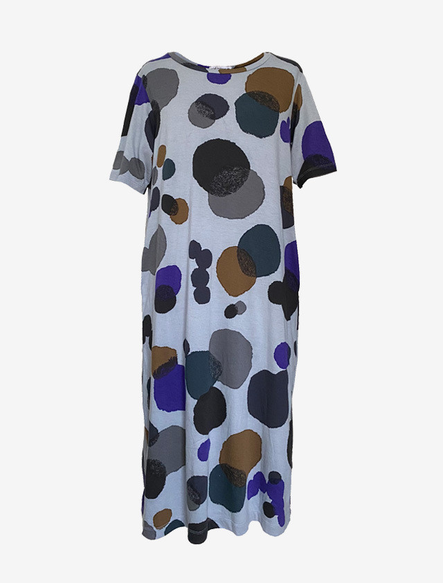 Mina Perhonen ミナペルホネン ドット 半袖ワンピース Pomps