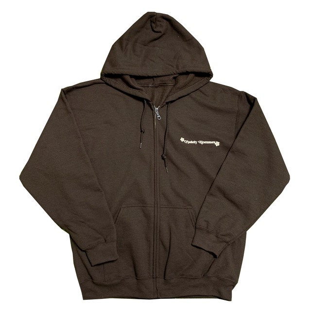 【Crudely Hommes】Hippie Logo Zip-up Hoodie