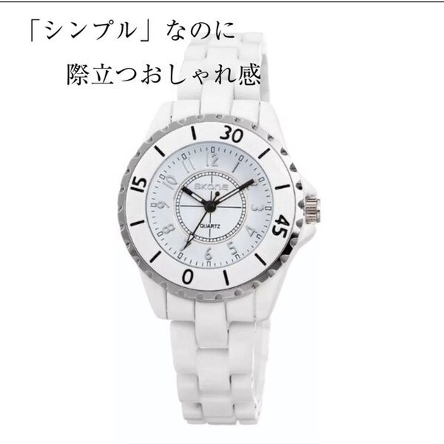 セラミック 白腕時計 白 腕時計 レディース 時計 防水 40代 30代 代 10代 安い ランキング ブランド ホワイト みっくんの腕時