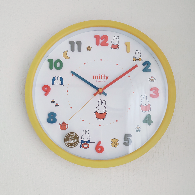 ミッフィー 壁掛け時計 アイコンウォールクロック カラフル 京都のかわいい雑貨屋さん ミハスピトゥー Mijaspittoo