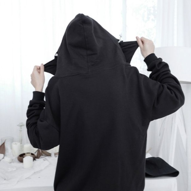 オフタートル ハイネック トレーナー スウェット パーカー フーディ フード ベルト ポケット 長袖 無地 オーバーサイズ ルーズフィット ブラック 黒 韓国 レディース メンズ ユニセックス カジュアル ストリート モード お支払い後日以内に発送 Top3 Garcons