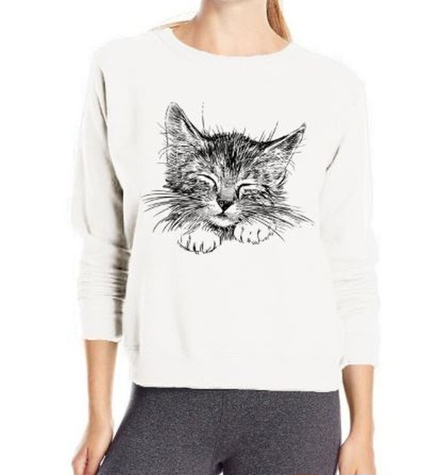 3色 猫のイラストがかわいいトレーナー 猫グッズ 猫雑貨通販 にゃん処