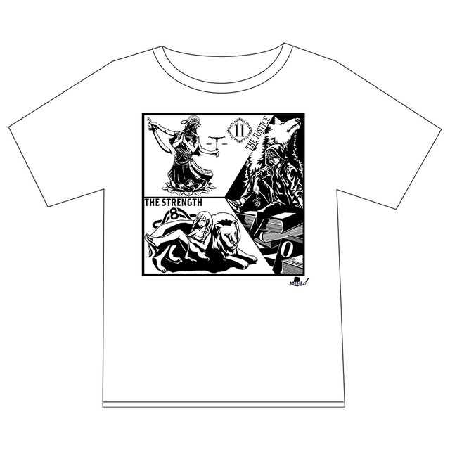 イラストtシャツ 愚者 力 正義 オリジナルタロットデザイングッズ Arcana