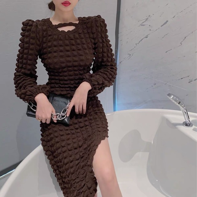 design brown dress