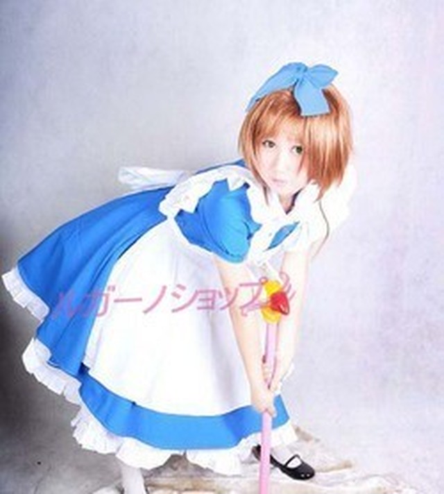 K5313 カードキャプターさくら 木之本桜 きのもと さくら アリスver メイド服 コスプレ衣装 Cosplay コスチューム ルガーノショップ