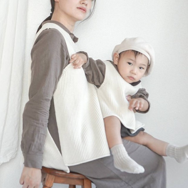 即納 ママサイズ Knit Vest 韓国子供服 ニットベスト リンクコーデ Aosta こどもふく Select Shop Yourcloset 韓国子供服 海外子供服