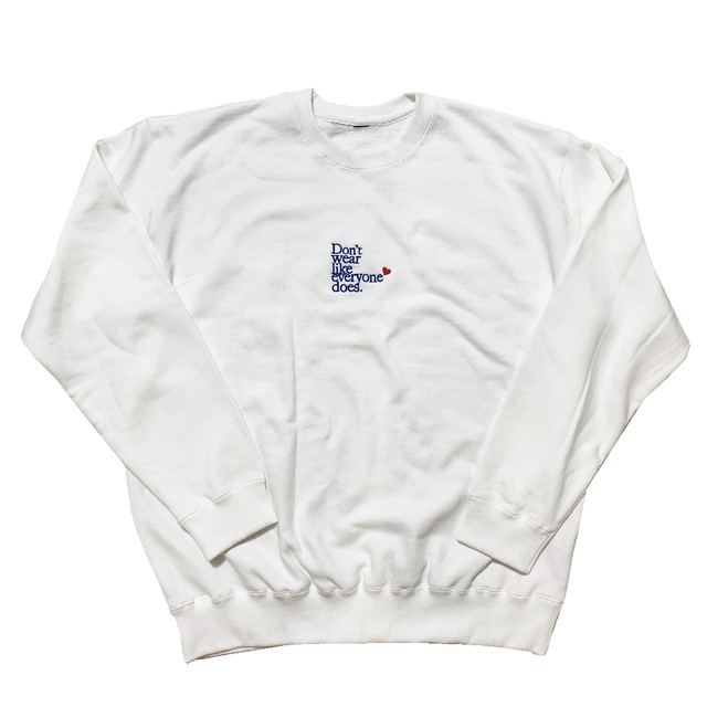 Don't wear like everyone does. with LOVE♡ Embroidery Sweat