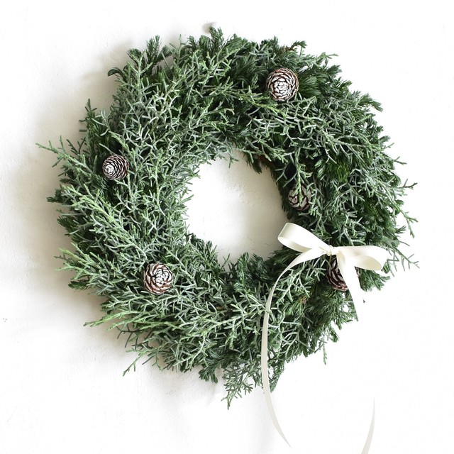 フレッシュのブルーアイスとブルーバードのクリスマスリース 宙花sorahana