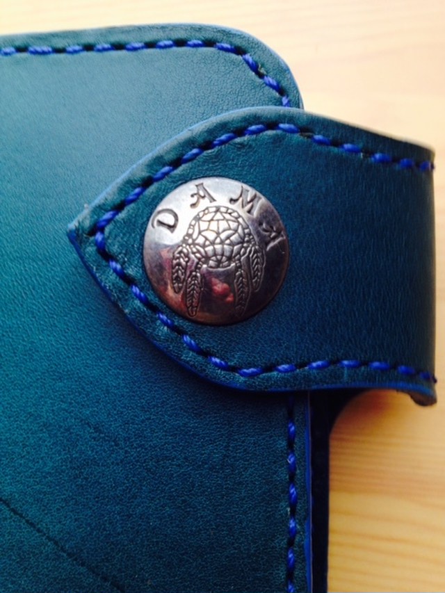 青 ブルー 長財布 メンズ ブランド レディース 革 レザー 財布 ロングウォレット 送料無料 ライダース ウォレット ルナ ファルファッラ レザークラフト