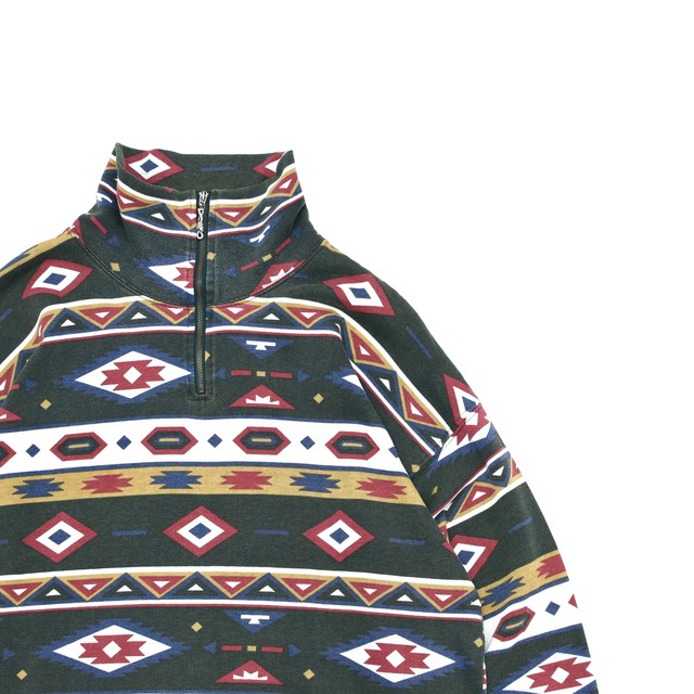 EUR vtg Ortega design halfzip sweatshirt