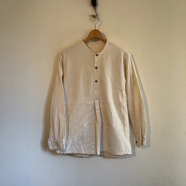 Old ノーカラー プルオーバーシャツ Mill