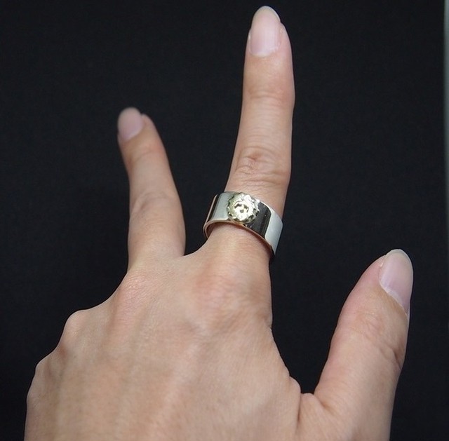 シルバーリング メンズ 指輪 シンプル シルバーアクセサリー 925 平打ち ゴー ルド イーグル アメリカン 6056 メンズ アクセサリー店sakuto