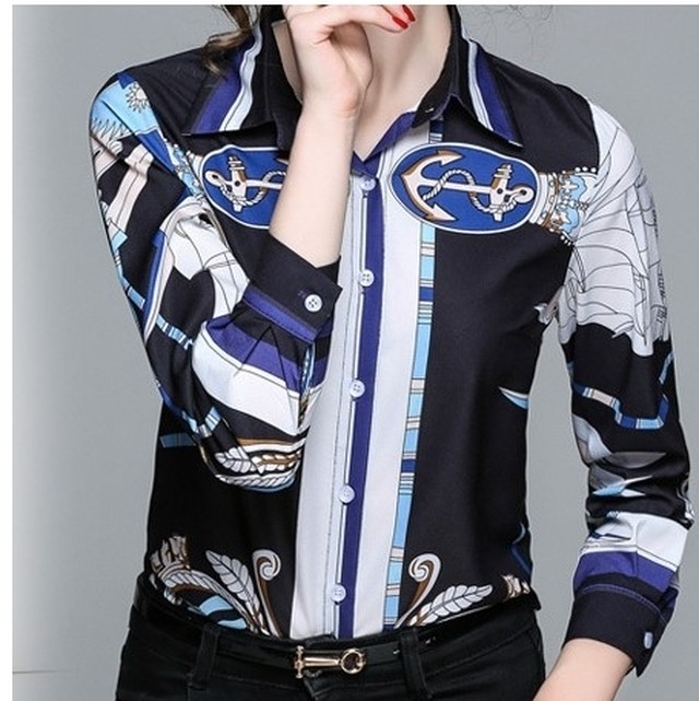 レディース シャツ ブラウス オフィス ブラウス 大きいサイズ レディース オフィス ブラウス タイト 柄 代 30代 40代 春 Basecamp49