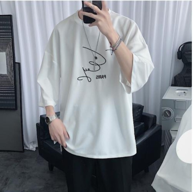 Yuzki 韓国ファッション カジュアル シンプル Tシャツ オーバーサイズ メンズファッション プチプラコーデ 春 夏 トップス ストリート スケボー Yuzki Yuzki 韓国ファッション カジュアル シンプル Tシャツ オーバーサイズ メンズファッション プチプラコーデ 春 夏 トップス ストリート スケボー Yuzki
