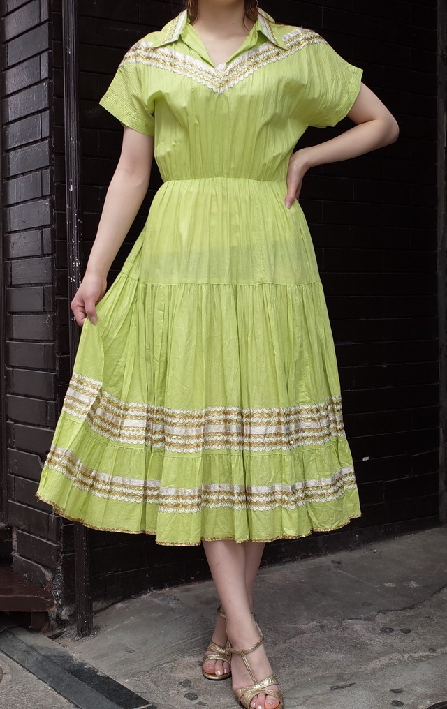 50 S Mexican Tiered Dress 50 S メキシカン ティアードワンピース Small Change ヴィンテージ 古着 Smallchange スモールチェンジ