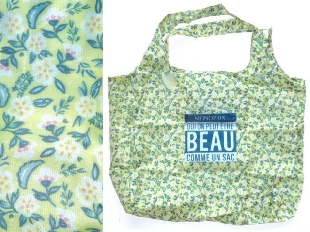 Monoprix モノプリ エコバッグ 小花 Monoprix