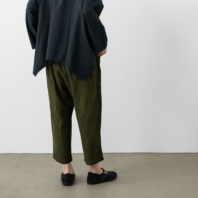21新色追加 ヂェン先生の日常着 クロップドパンツ コットンリネン Robin Aso