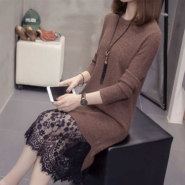 マーメイドワンピース 大人かわいい デート服 きれいめ 体型カバー 個性的 ニット 暖かい フリル With 41 Withyou