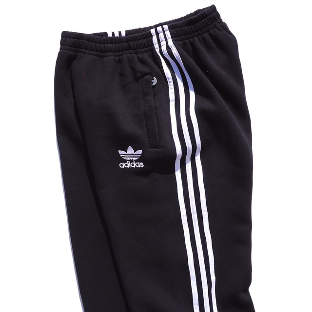1990 S Adidas トレフォイルロゴ 3ストライプス スウェットパンツ ブラック ホワイト 表記 M アディダス Magnolia Webstore
