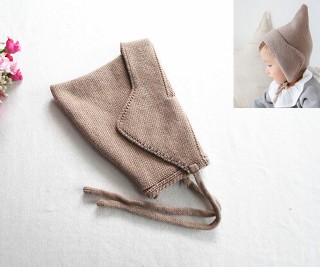 再入荷 即納 ベビー キッズ ニット帽 紐タイプ 2色 女の子 男の子
