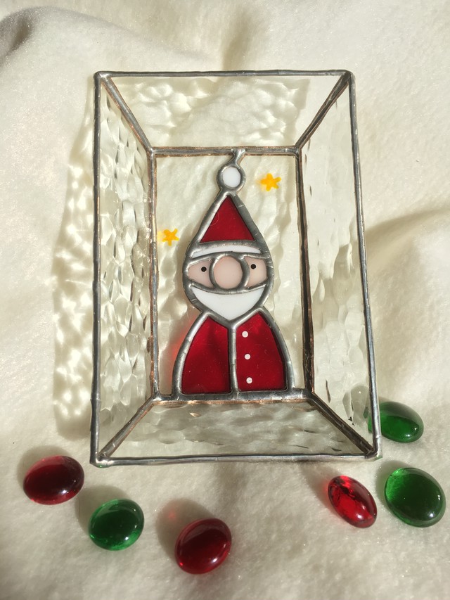 ステンドグラス クリスマス トレー Pico
