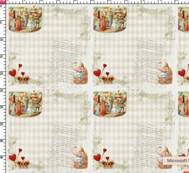 New オリジナルデザイン 不思議の国のアリス 生地 トランプ王国のハートの王 Richrichy