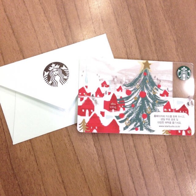 海外 Starbucks 限定 クリスマスカード Starbuckskr