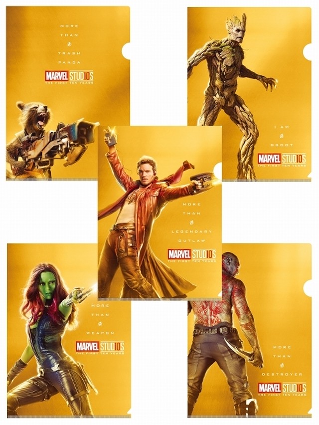 インロック マーベルスタジオ 10th アニバーサリー クリアファイル 5枚セット I スター ロード Robotrobot