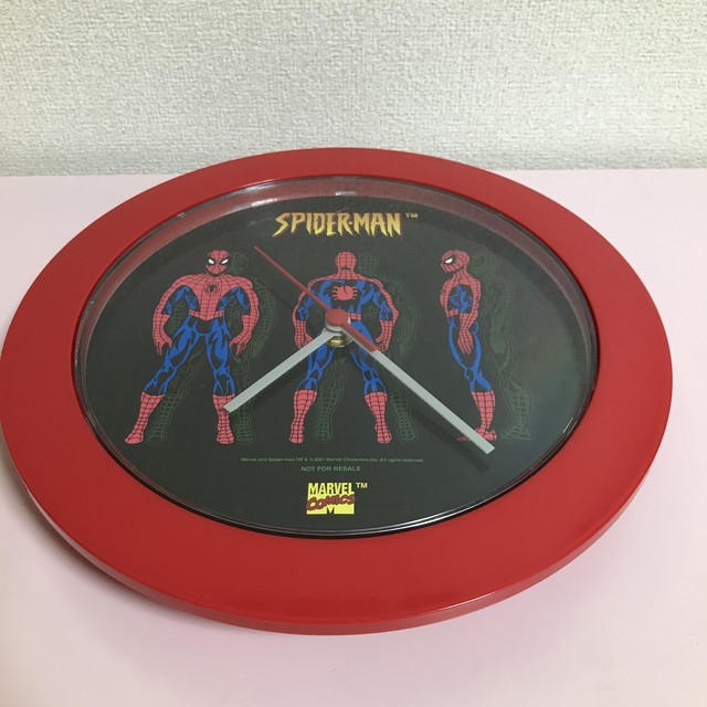 スパイダーマン 振り子時計 レトロな壁掛け時計 マーベル Marvel ヴィンテージ輸入雑貨 Honey Antique ヴィンテージ アメリカン雑貨 アンティーク アメトイ インテリア小物 ミールトイのお店